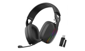 MARVO Pulz 70W vezeték nélküli fejhallgató - fekete - RGB világítás (HG9086W BK)